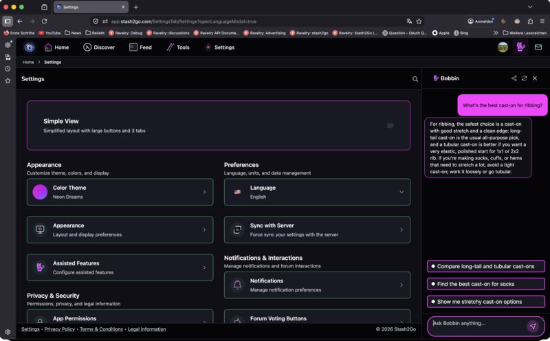 Bobbin answering a knitting question about the best cast-on for ribbing