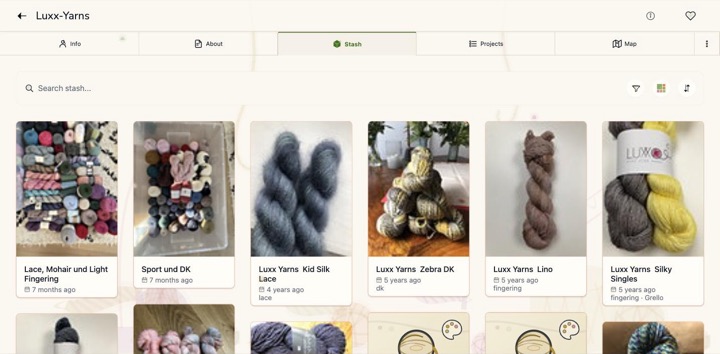 A yarn stash in the Cottagecore colour theme