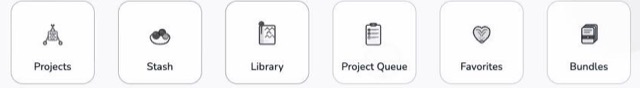 The six home tiles in the Monochrome colour theme