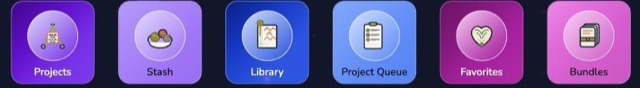 The six home tiles in the Deep Space colour theme
