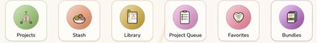 The six home tiles in the Cottagecore colour theme
